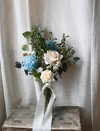 Afina | Blue, White & Green Bridal Bouquet