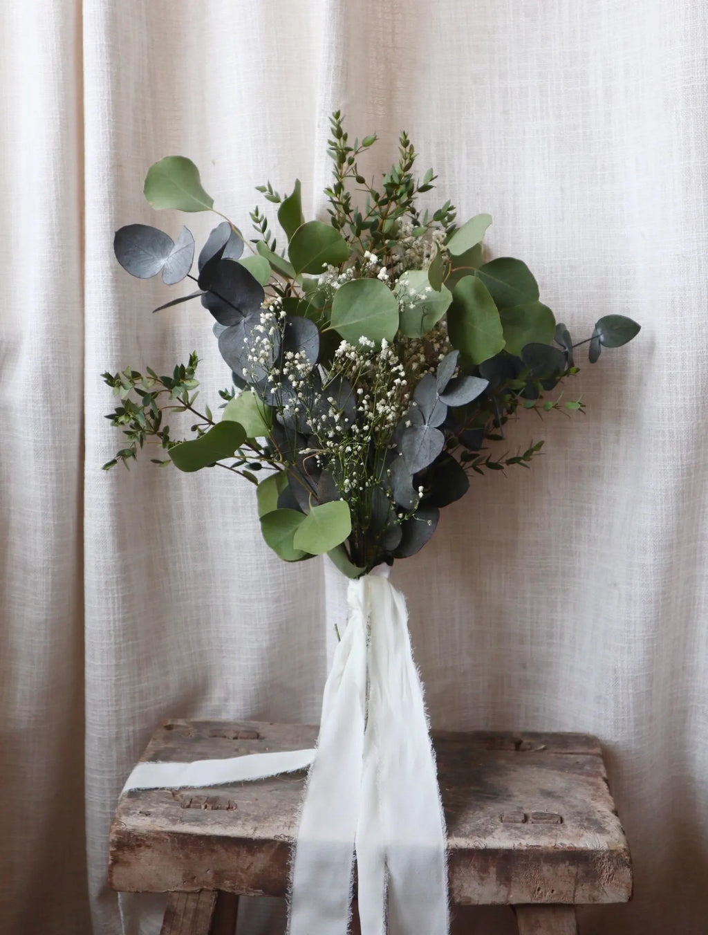 Alba | White & Green Bridal Bouquet