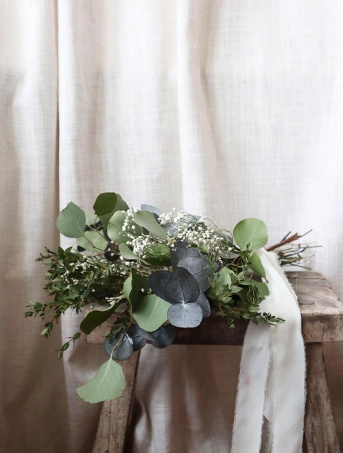 Alba | White & Green Bridal Bouquet