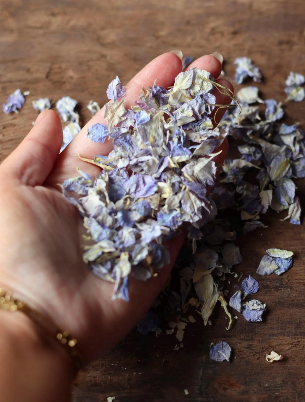 Blue Dried Flower Confetti Bags