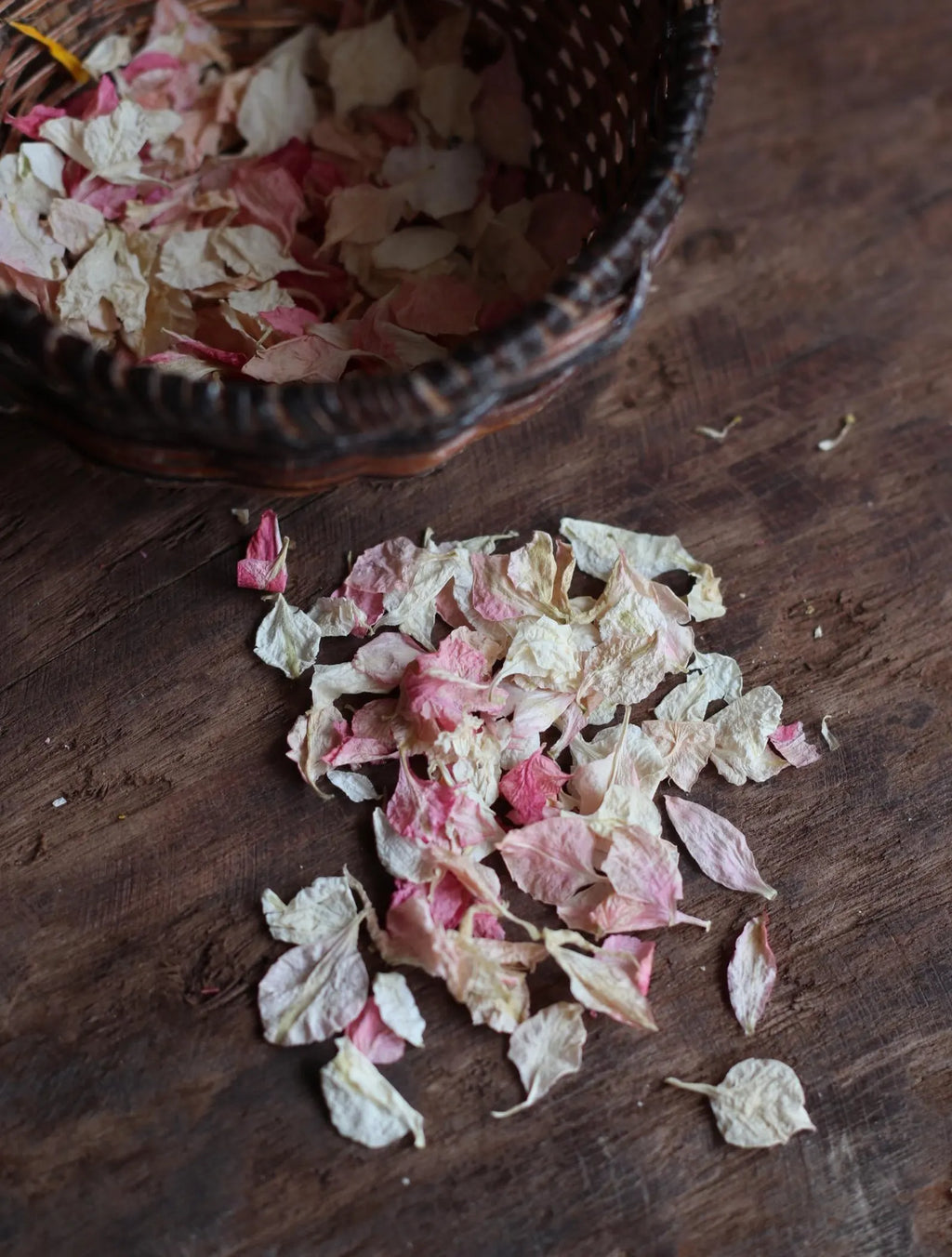 Pink Dried Flower Confetti Bags