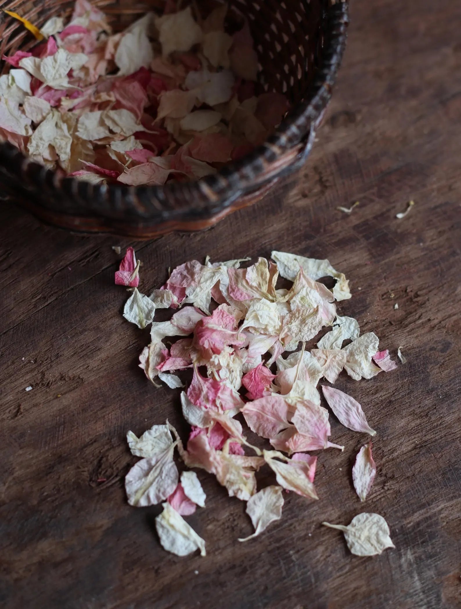 Pink Dried Flower Confetti Bags