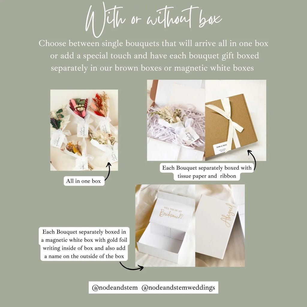 Mini Bridesmaid Proposal Bouquets