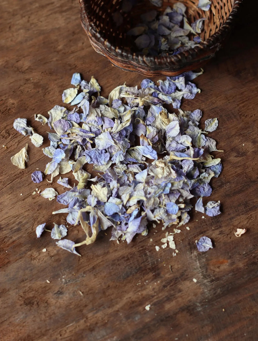 Blue Dried Flower Confetti Bags