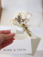 Dried Flower Wooden Initial