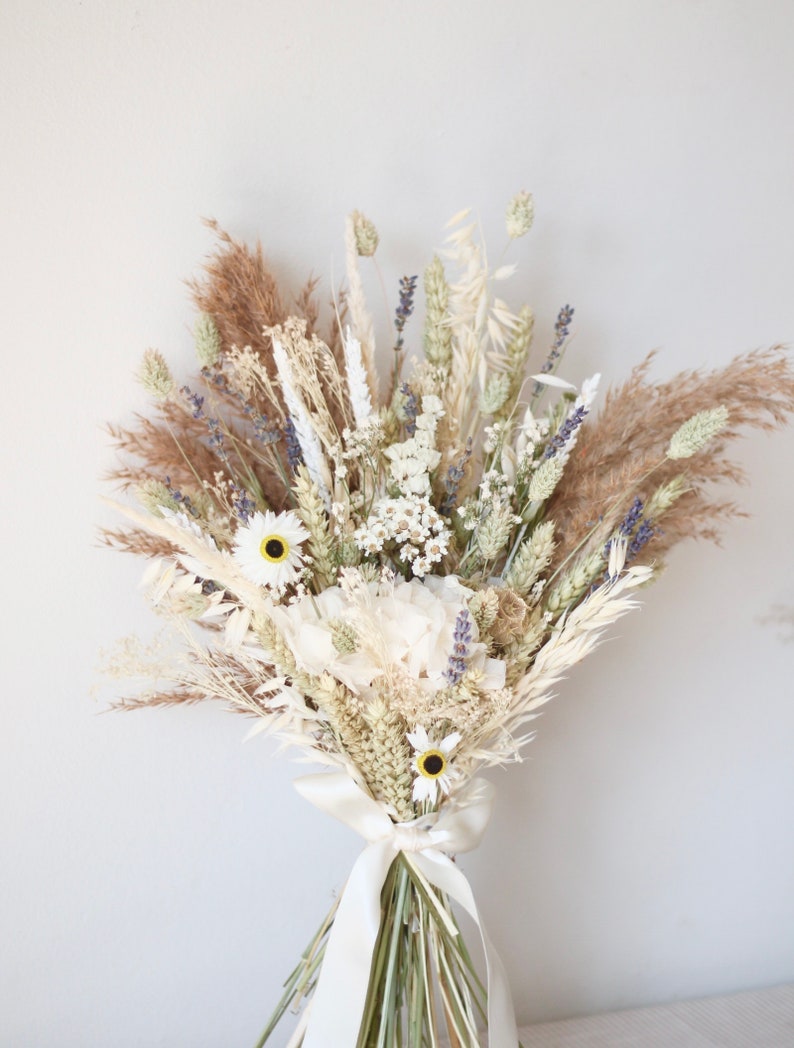 Evie Dried Flower Wedding Bouquet