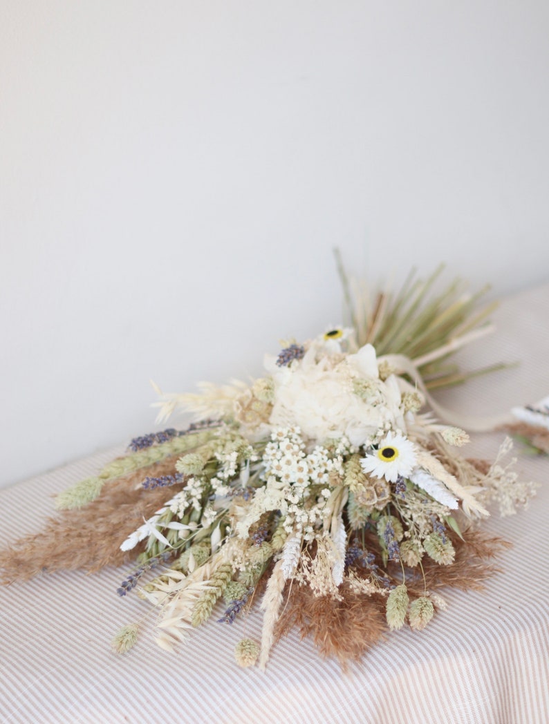 Evie Dried Flower Wedding Bouquet