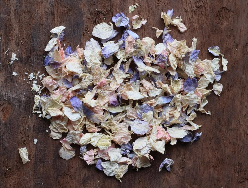 Pastel Dried Flower Confetti Bags