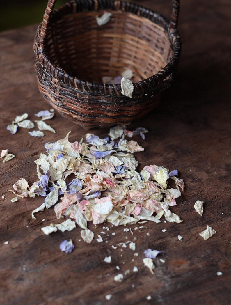 Pastel Dried Flower Confetti Bags