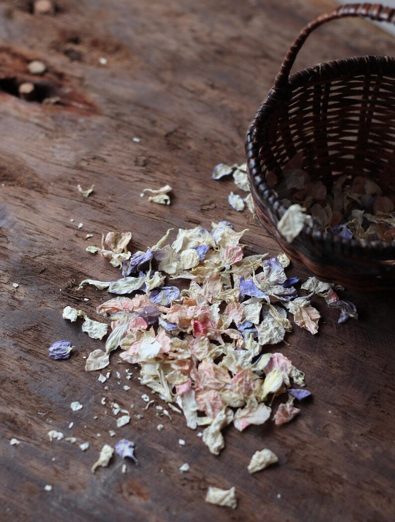 Pastel Dried Flower Confetti Bags