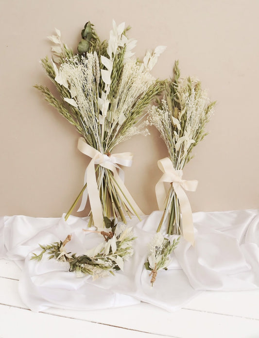 SAGE & WHITE BRIDAL BOUQUET