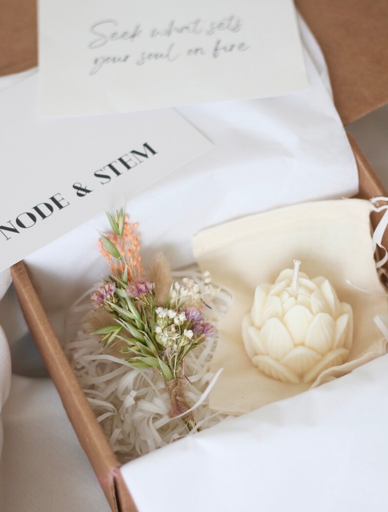 Mini Dried Flower & Candle Gift Box For Her