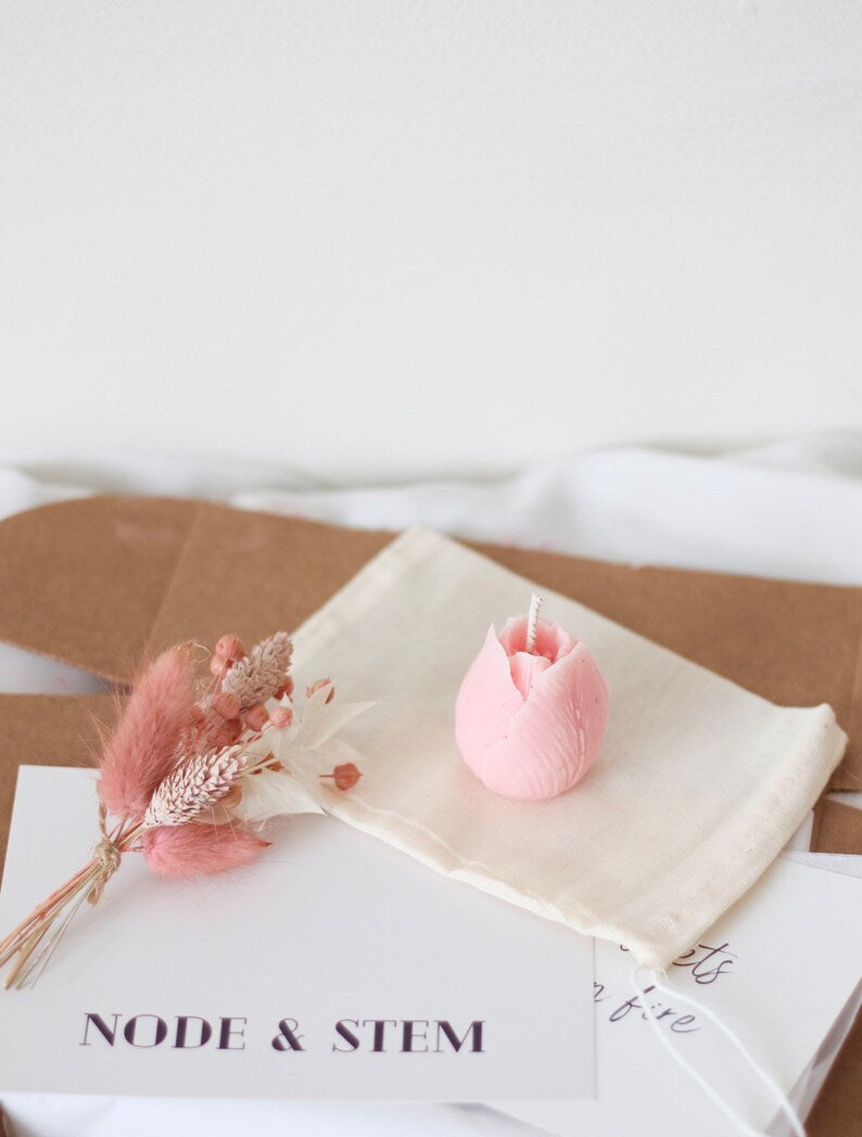 Mini Dried Flower & Candle Gift Box For Her